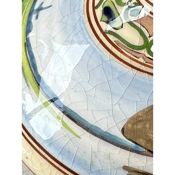 Signed Art Nouveau PZH Gouda Landscape Vase Zuid Holland Dutch Windmill Sailboat - Picture 4 of 9